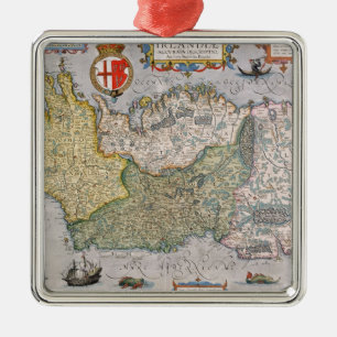 Ornement En Métal Carte de l'Irlande