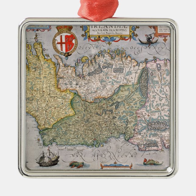 Ornement En Métal Carte de l'Irlande (Devant)