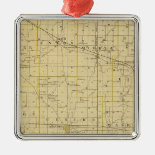 Ornement En Métal Carte du comté de Hendricks