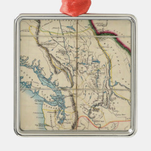 Ornement En Métal Carte du territoire 2 de l'Orégon