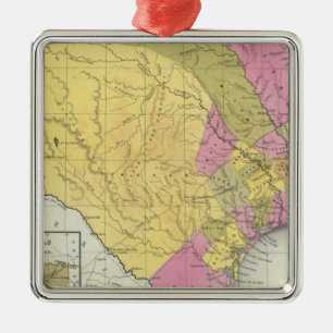 Ornement En Métal Carte du Texas