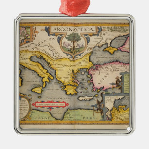 Ornement En Métal Carte du voyage des argonautes