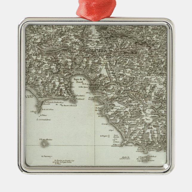 Ornement En Métal Carte gravée de la France 2 (Devant)