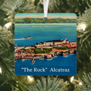 Ornement En Métal Carte postale de l'île d'Alcatraz