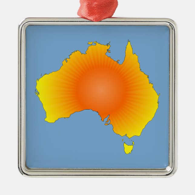 Ornement En Métal Carte Sunny Australie (Devant)