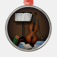 Cello & Musique Stand Charme Miniature Scène