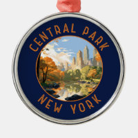 Central Park New York Retro Cercle désorganisé