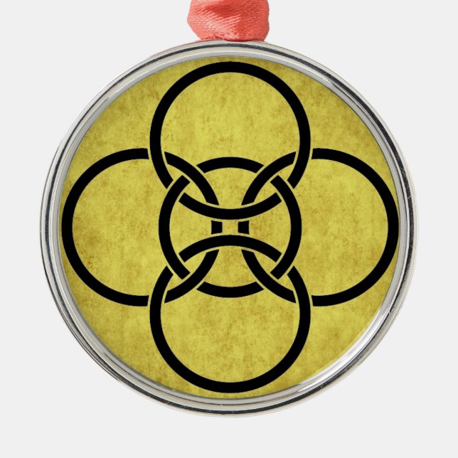 Ornement En Métal Cercles de Croix Borromée (Devant)