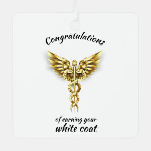 Ornement En Métal Cérémonie du manteau blanc Gold Médicale