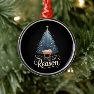 Ornement En Métal C'est la raison de Noël chrétien religieux Bible