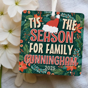 Ornement En Métal C'est la saison de Noël festif en famille