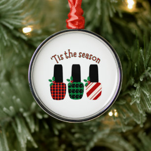 Ornement En Métal C'est la saison Nail poli Noël