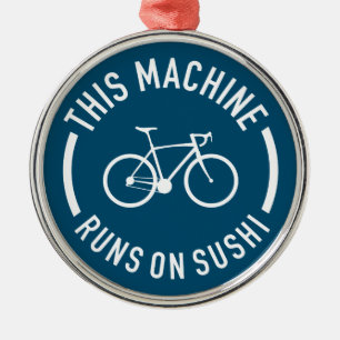 Ornement En Métal Cette Machine Fonctionne Sur Un Vélo Sushi