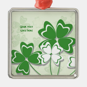 Ornement En Métal Chance chanceuse shamrock irlandais St. Patricks D
