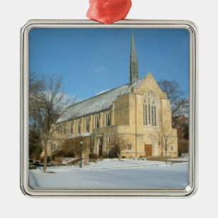Ornement En Métal Chapelle Harbison en hiver au Grove City College