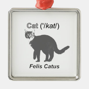 Ornement En Métal Chat Felis Catus
