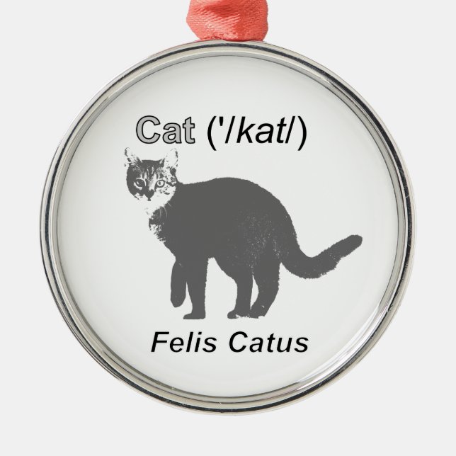 Ornement En Métal Chat Felis Catus (Devant)