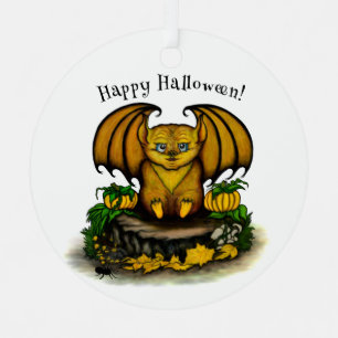 Ornement En Métal  Chauve-souris mignonne d'Halloween