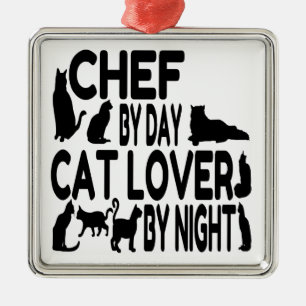 Ornement En Métal Chef Amoureux des chats