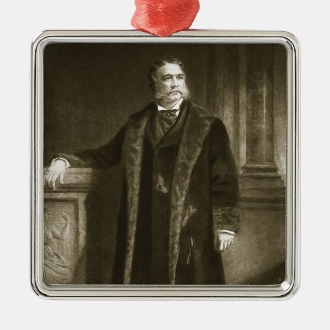 Ornement En Métal Chester Alan Arthur, 21ème président du St uni (Devant)