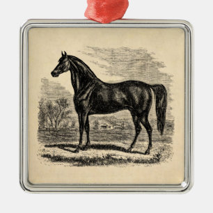Ornement En Métal Cheval vintage de 1800s - modèle de cavalier de