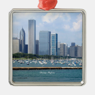 Ornement En Métal Chicago Skyline