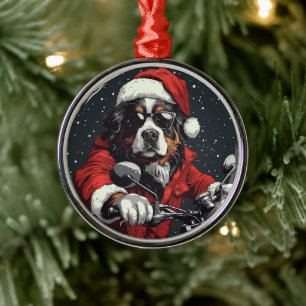Ornement En Métal Chien de montagne bernois de Noël