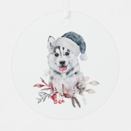 Ornement En Métal Chien de Noël