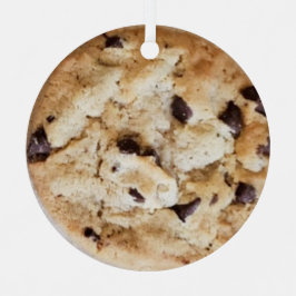 Ornement En Métal Chocolat Chip Cookie Noël romantique