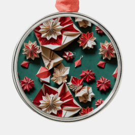 Ornement En Métal Christmas origami handicrafts11- Ceramic Ornament