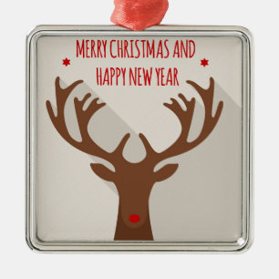 Ornement En Métal Christmas reindeer hip cool elk modern