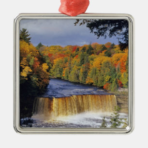 Ornement En Métal Chutes supérieures de Tahquamenon dans le Michigan