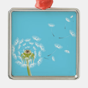 Ornement En Métal Ciel bleu dandelion nature fleurie