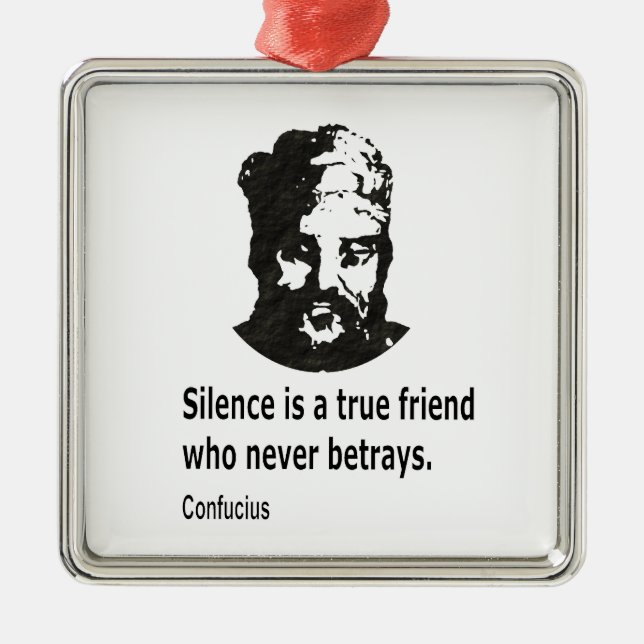 Ornement En Métal Citation De Confucius (Devant)