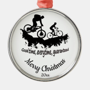 Ornement En Métal Citation VTT de Noël sur mesure