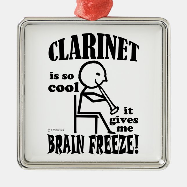 Ornement En Métal Clarinet, gel du cerveau (Devant)