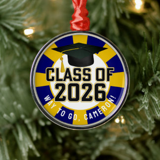 Ornement En Métal Classe Letterman de 2026 Graduation