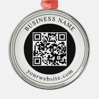 Ornement En Métal Code QR avec nom d'entreprise modifiable