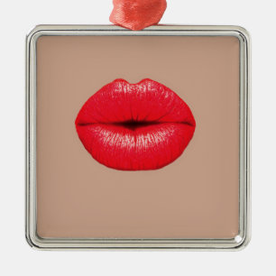 Ornement En Métal Coffee Lips baiser pop art