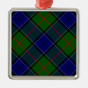 Ornement En Métal Colquhoun tartan bleu vert plaid