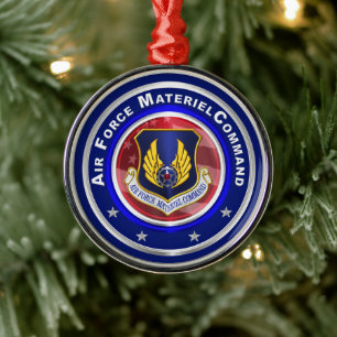Ornement En Métal Commandement du matériel de la Force aérienne Noël
