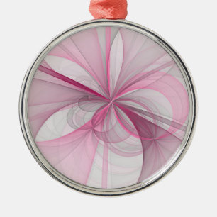 Ornement En Métal Conception Abstraite de fractal rose pâle moderne