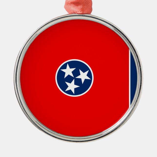 Ornement En Métal Conception de drapeau d'état du Tennessee (Devant)
