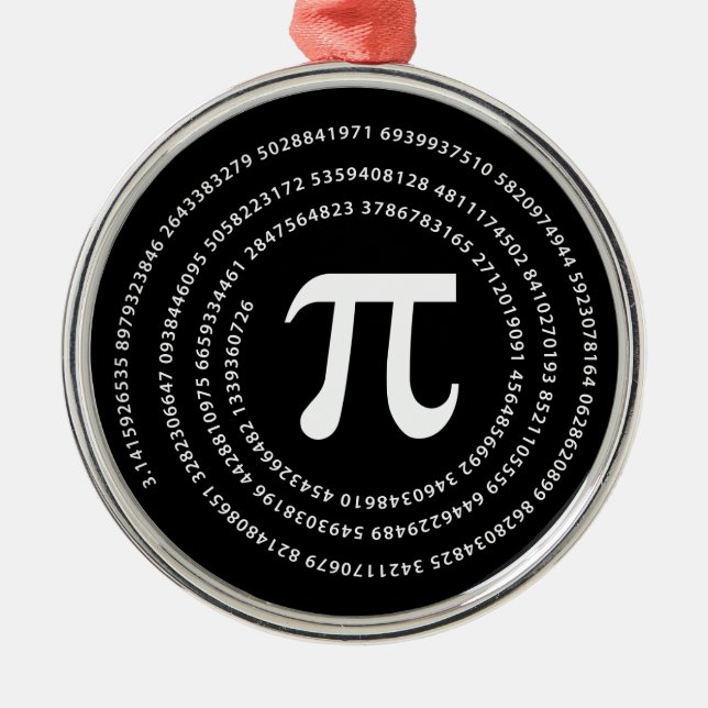 Ornement En Métal Conception de nombre de pi (Devant)