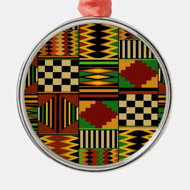 Ornement En Métal Conception de tissu Royal Kente en Afrique (Devant)