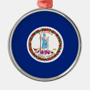 Ornement En Métal Conception du drapeau de l'État de Virginie