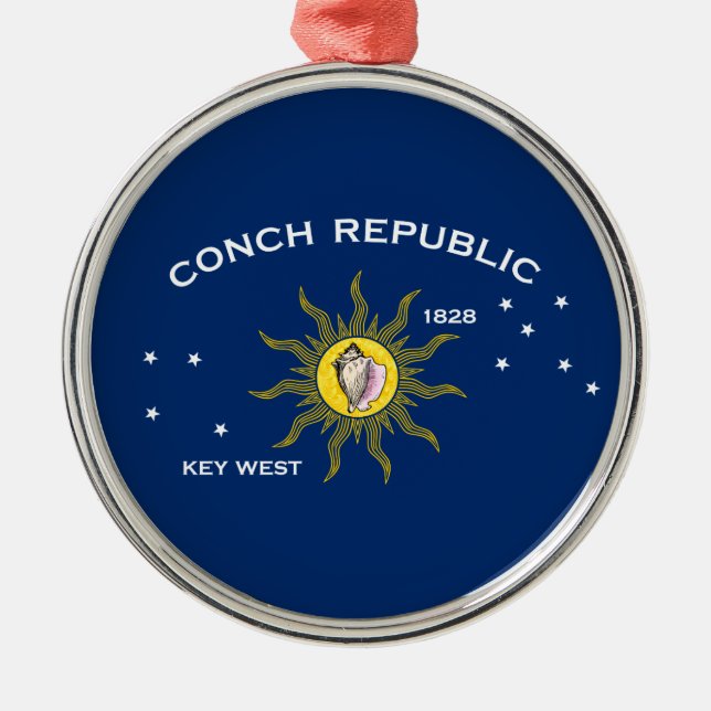 Ornement En Métal Conch Republic Flag (Devant)