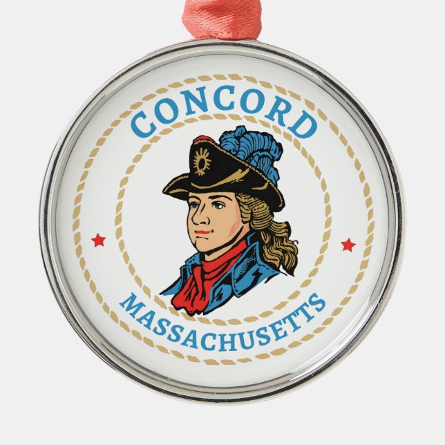 Ornement En Métal Concord Massachusetts Colonial (Devant)