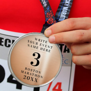 Ornement En Métal Concours de médaille de bronze classique simple 3e
