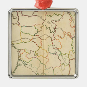 Ornement En Métal Contour de rivières de la France